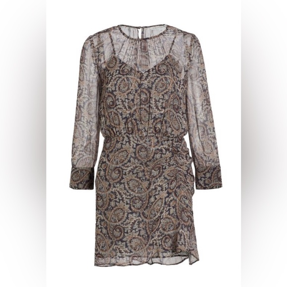 NEW Veronica Beard Palmora Silk Marine Blue Multi Paisley Print Mini Dress Sz 0 - Picture 6 of 7